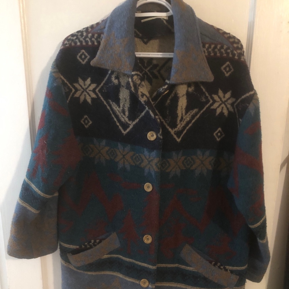 Unique & Classy Wool or Wool Blend Women’s Warm Fall or Light Winter Jacket - LG